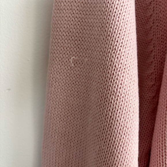 Vintage Cotton Light Pink and Gold Cardigan Sweater - Picture 9 of 14